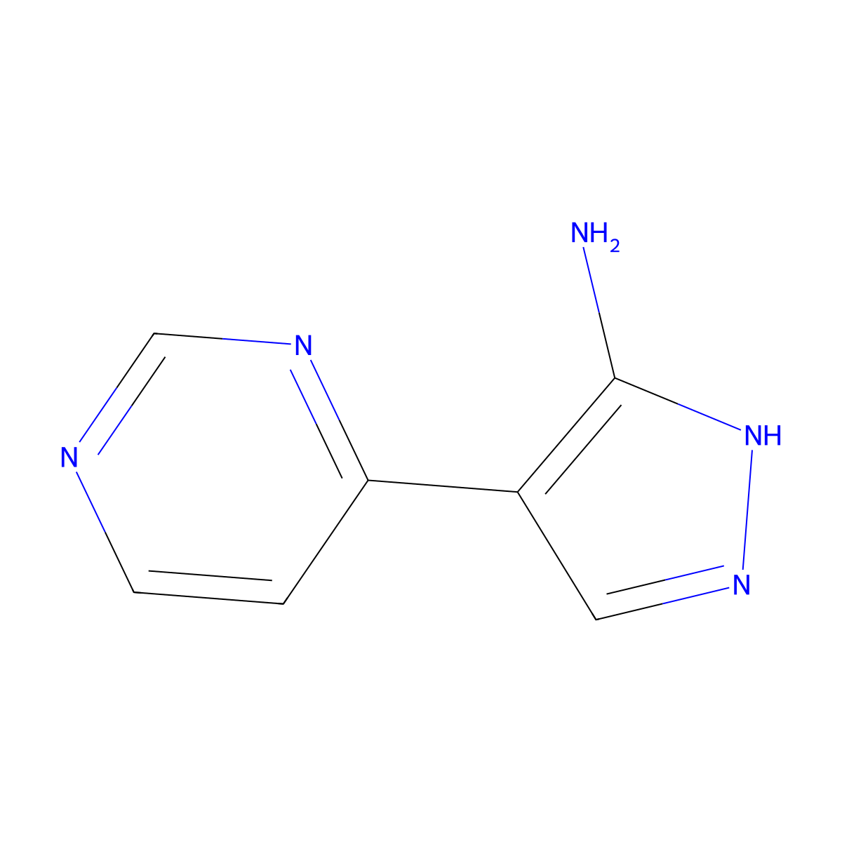 4-(Pyrimidin-4-YL)-1H-pyrazol-5-amine molecular structure, CAS 1111638-49-3