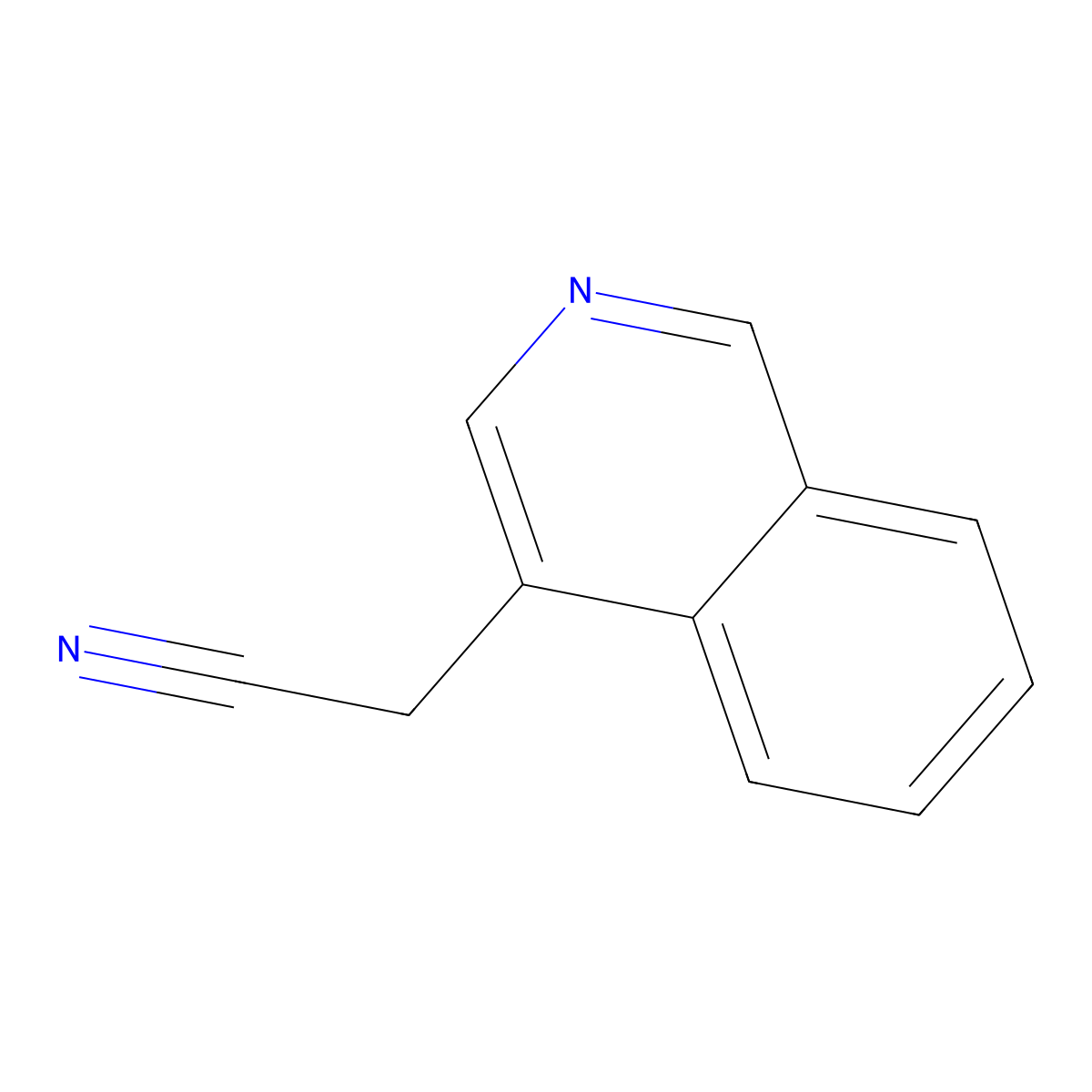 2-(Isoquinolin-4-YL)acetonitrile molecular structure, CAS 111164-76-2