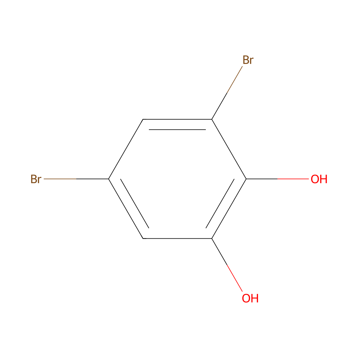 3,5-Dibromobenzene-1,2-diol molecular structure, CAS 111167-61-4