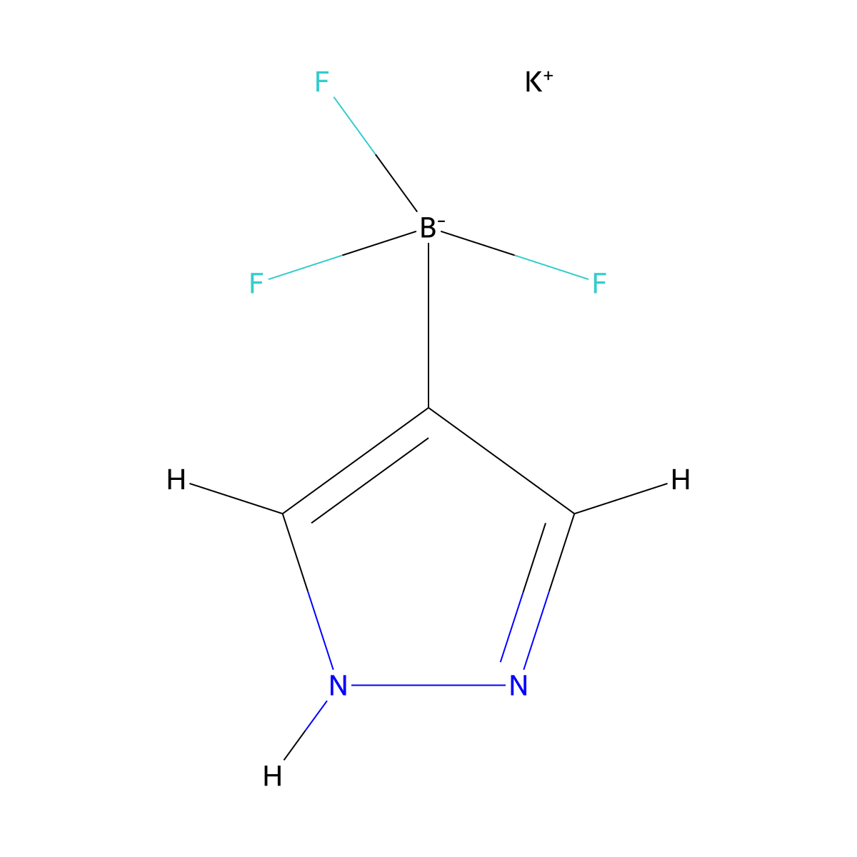Potassium 1H-pyrazole-4-trifluoroborate molecular structure, CAS 1111732-81-0