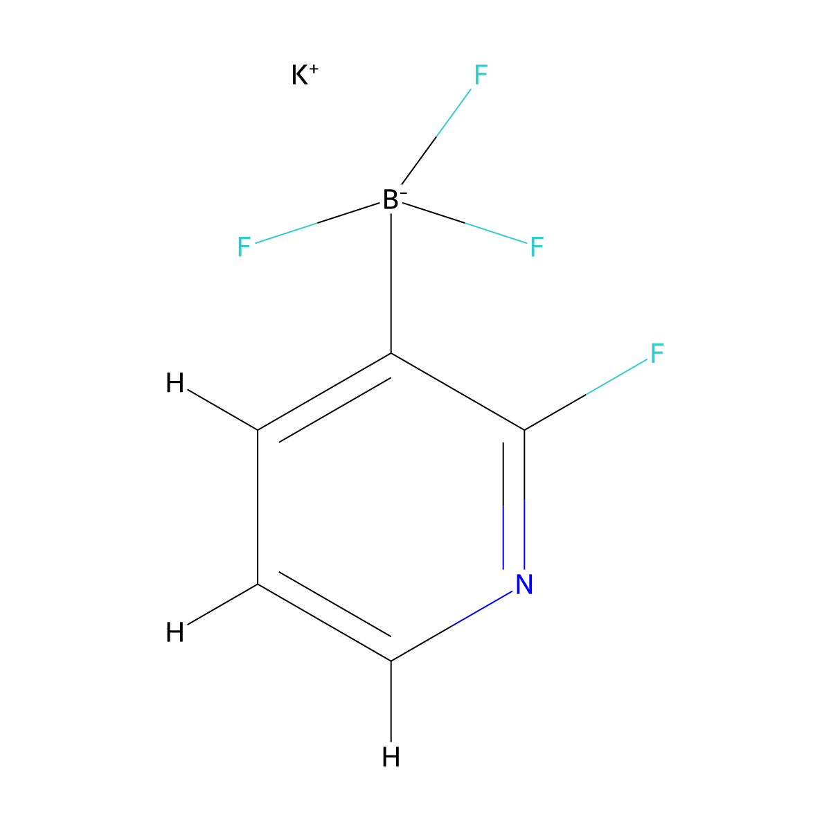 Potassium Trifluoro(2-fluoropyridin-3-yl)borate molecular structure, CAS 1111732-91-2