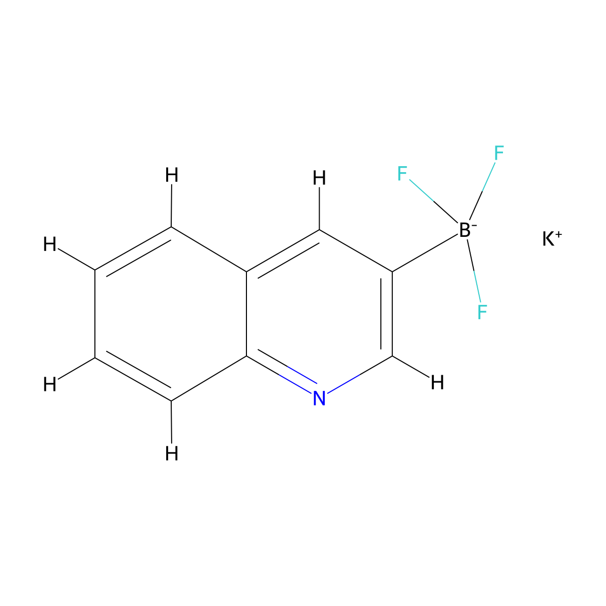 Potassium trifluoro(quinolin-3-yl)borate molecular structure, CAS 1111733-05-1