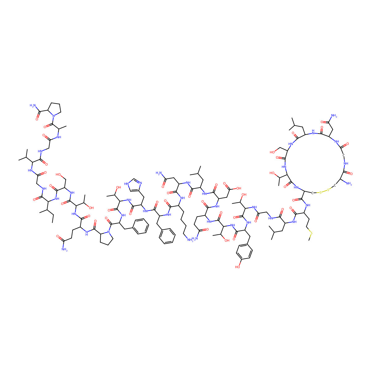 Calcitonin (rat) (9CI) molecular structure, CAS 11118-25-5