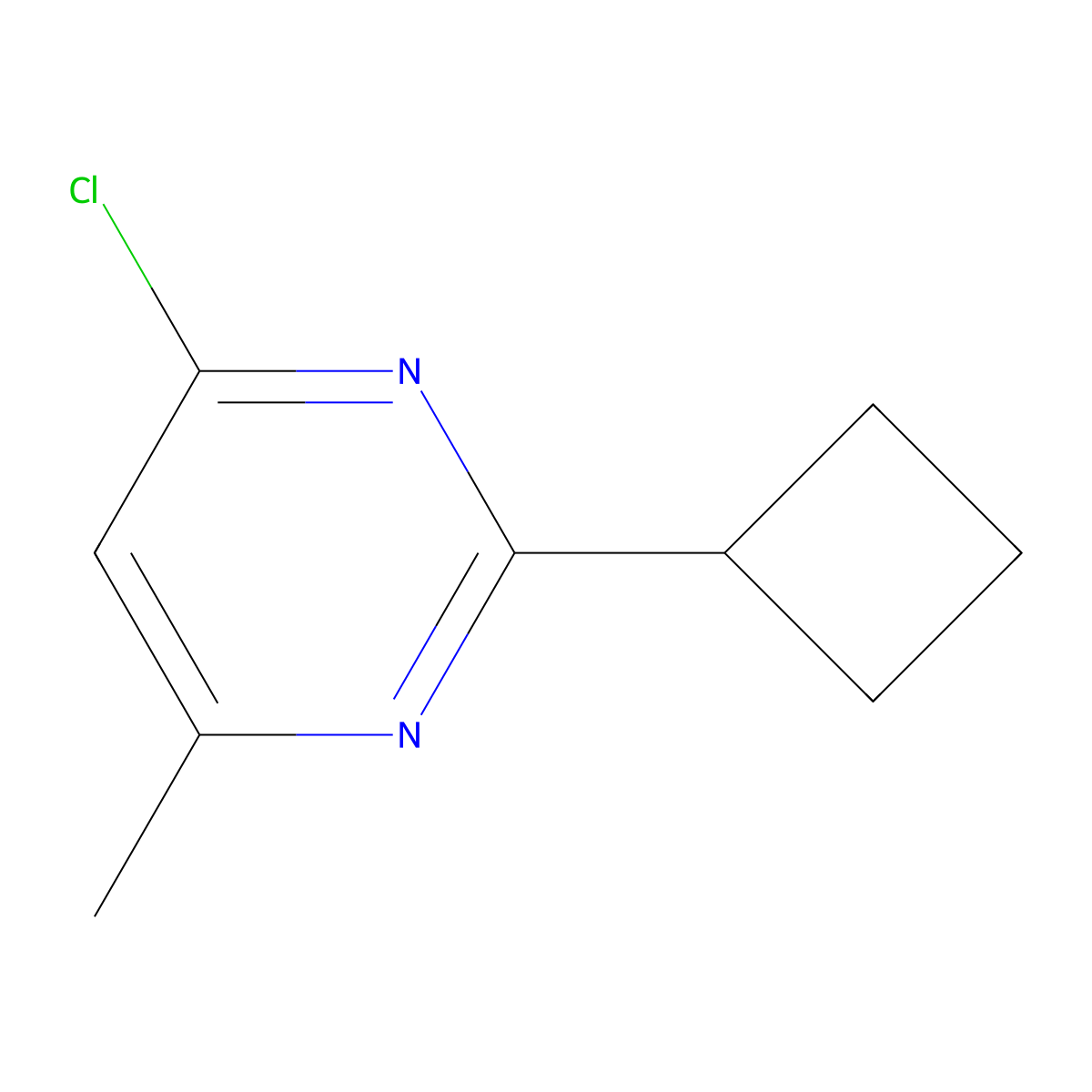 4-Chloro-2-cyclobutyl-6-methylpyrimidine molecular structure, CAS 1111832-69-9