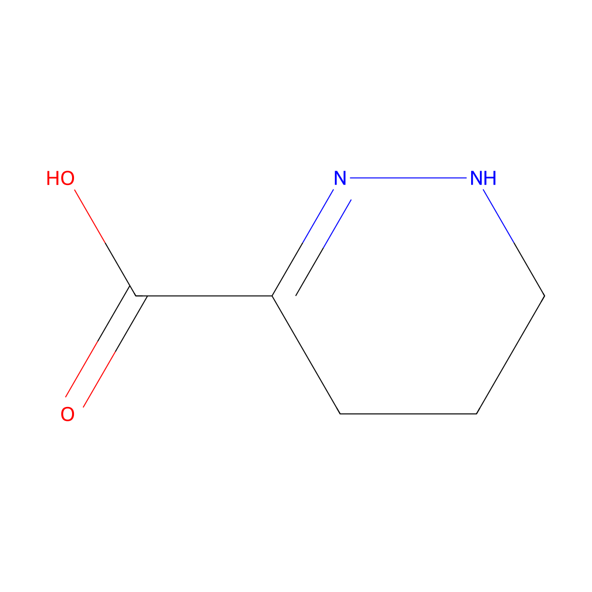 1,4,5,6-Tetrahydropyridazine-3-carboxylic acid molecular structure, CAS 111184-33-9