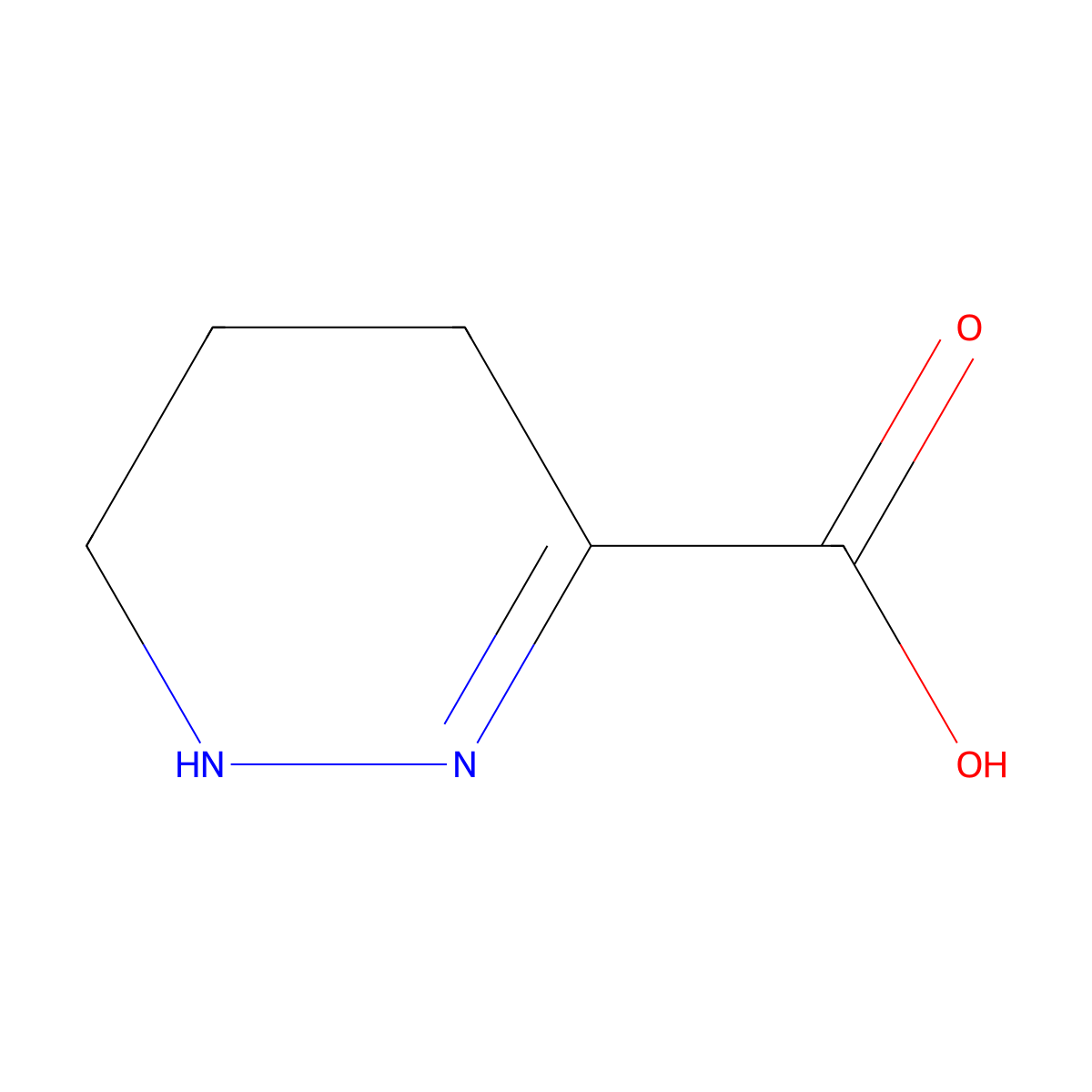1,4,5,6-Tetrahydropyridazine-3-carboxylic acid molecular structure, CAS 111184-33-9