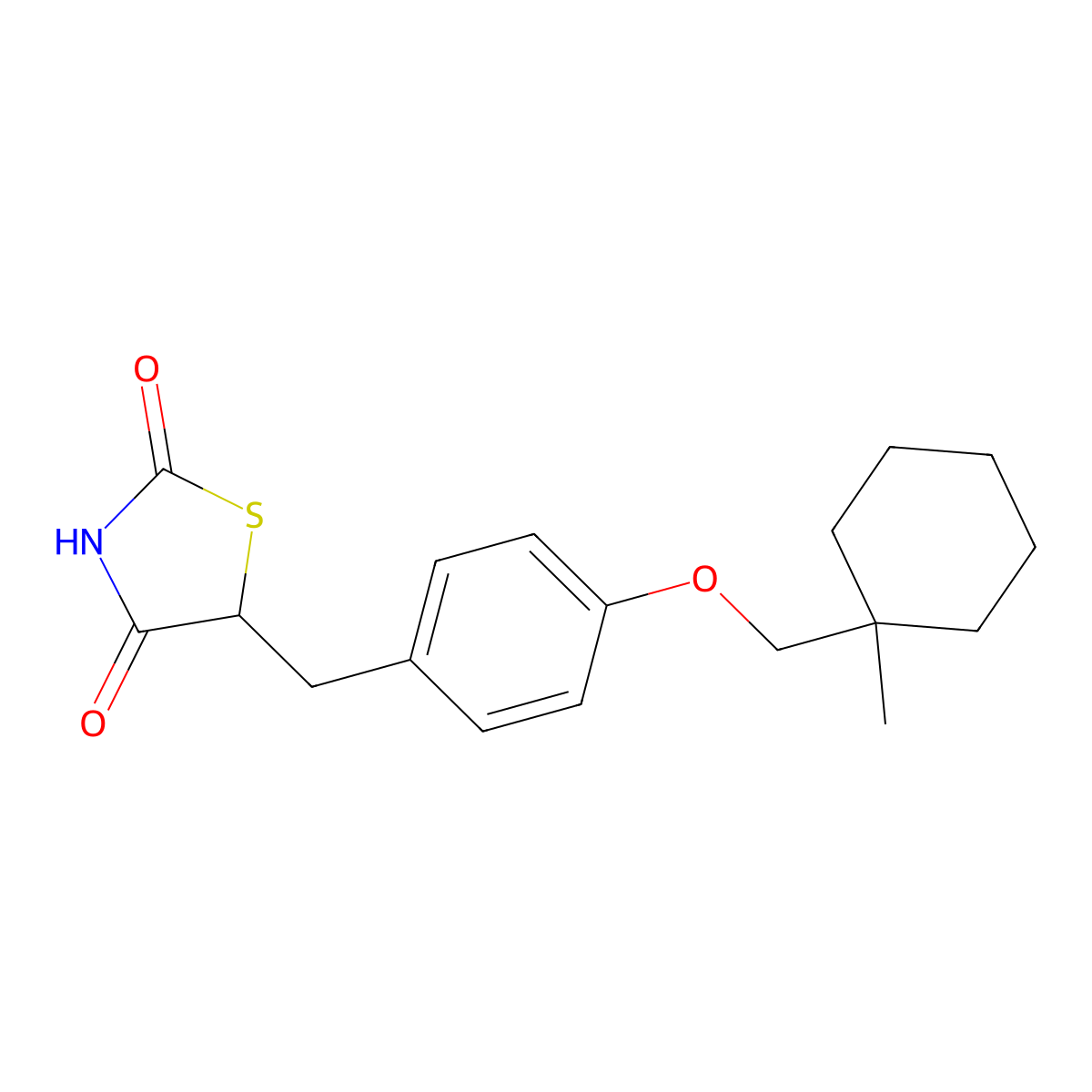 Ciglitazone molecular structure, CAS 111184-64-6