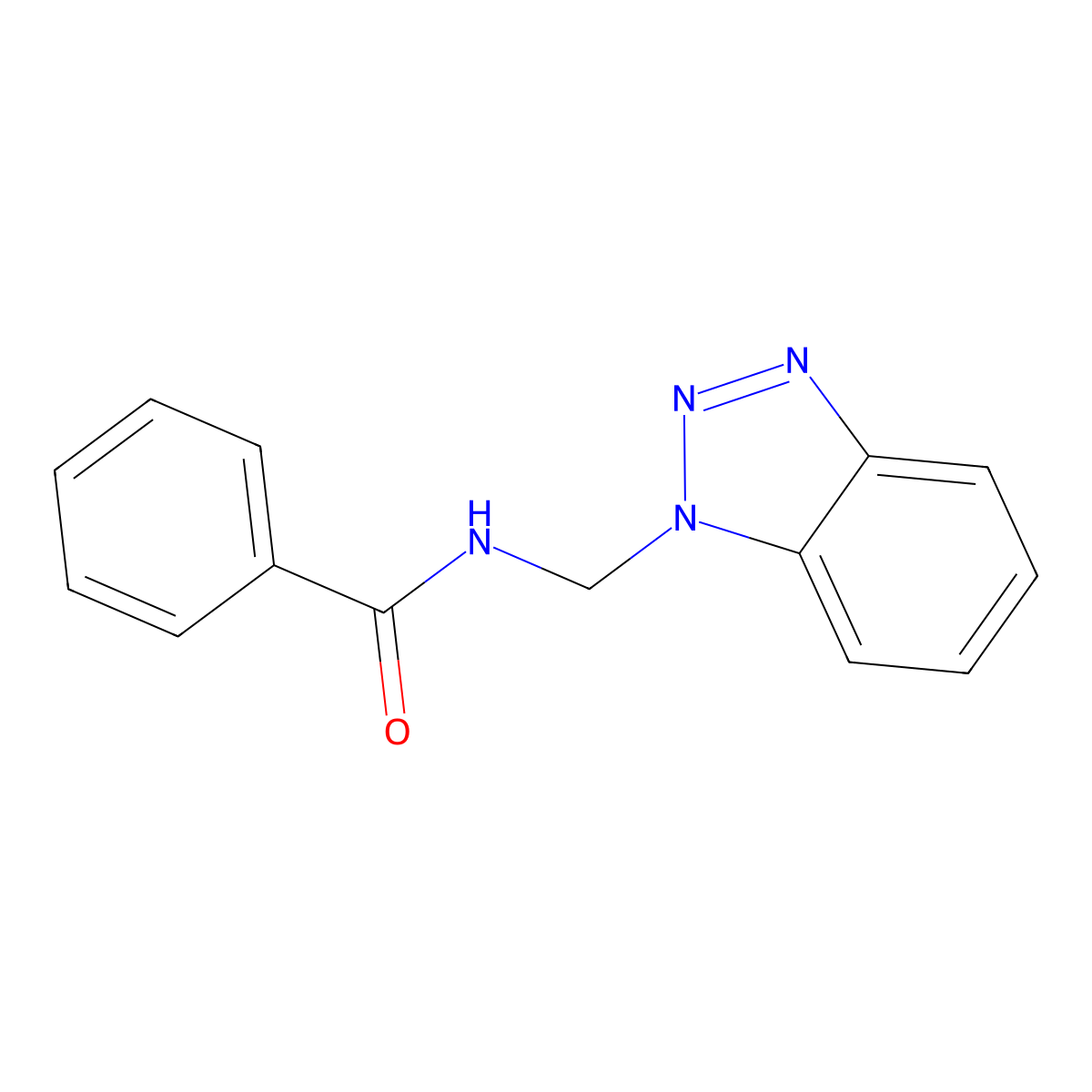 N-(1H-Benzotriazol-1-ylmethyl)benzamide molecular structure, CAS 111184-75-9