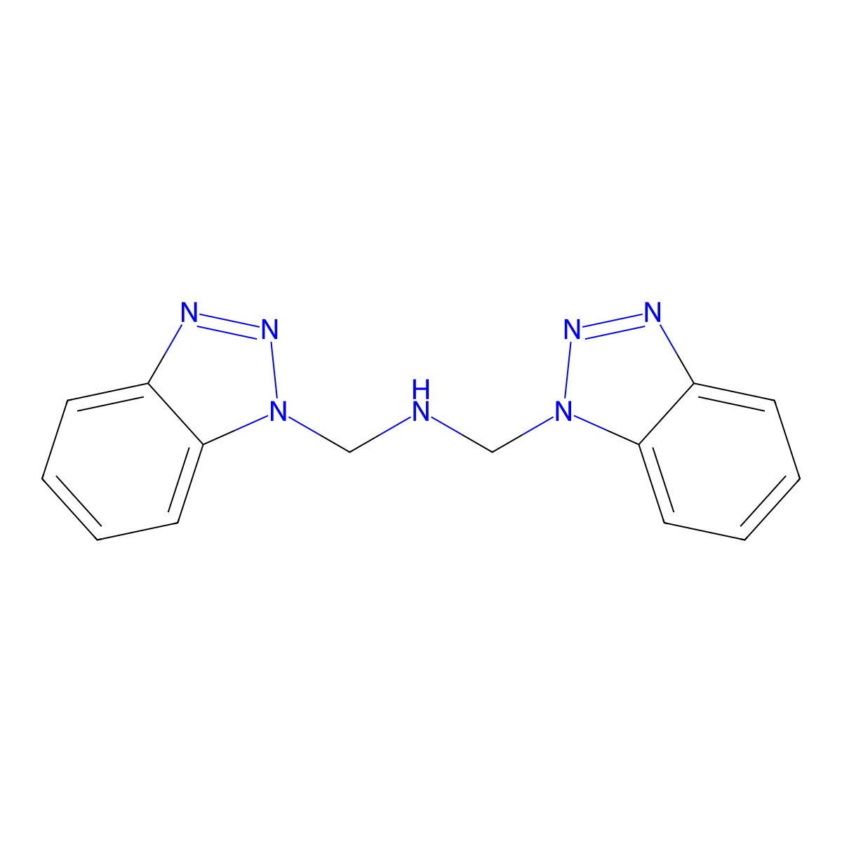 Bis((1H-benzo[D][1,2,3]triazol-1-YL)methyl)amine molecular structure, CAS 111184-76-0