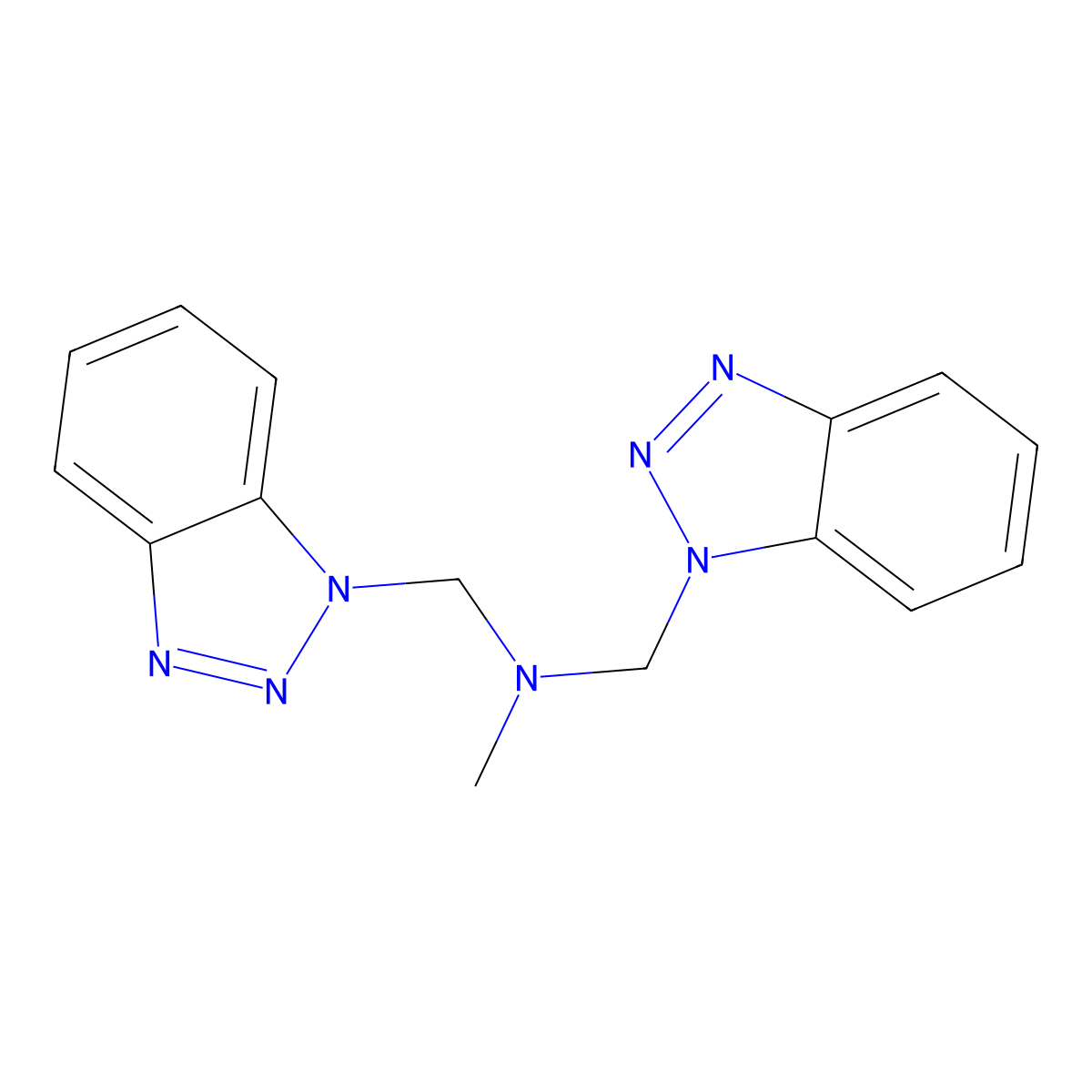 N-(1H-Benzotriazol-1-ylmethyl)-N-methyl-1H-benzotriazole-1-methanamine molecular structure, CAS 111184-77-1
