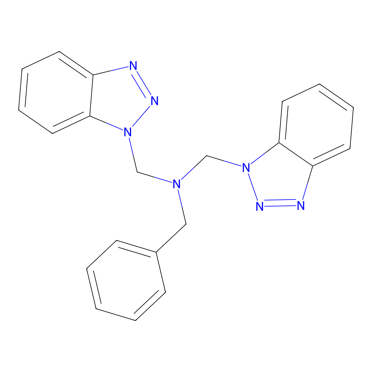 Bis(1H-1,2,3-benzotriazol-1-ylmethyl)(benzyl)amine molecular structure, CAS 111184-83-9