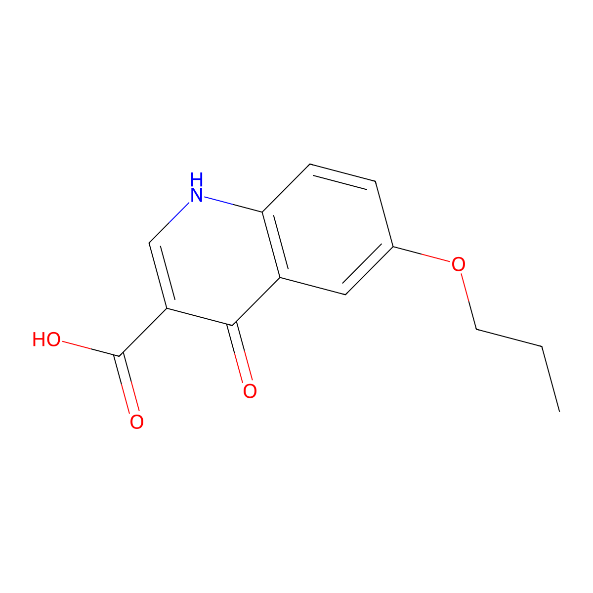 4-Hydroxy-6-propoxyquinoline-3-carboxylic acid molecular structure, CAS 111185-92-3