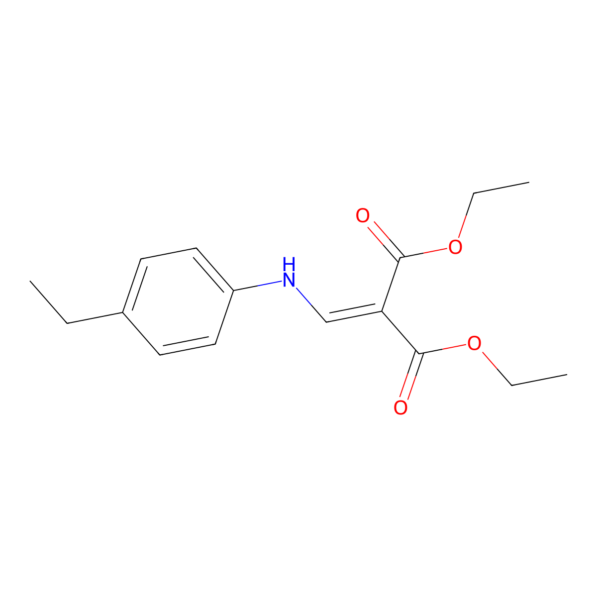 Diethyl 2-[(4-ethylanilino)methylidene]propanedioate molecular structure, CAS 111186-10-8