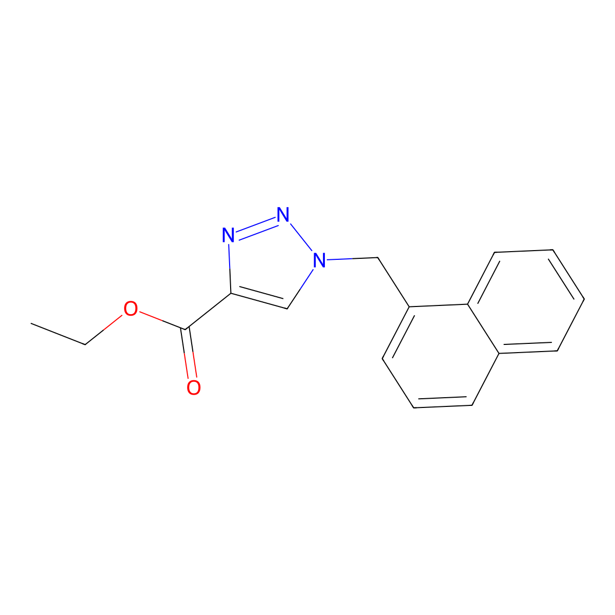ethyl 1-[(naphthalen-1-yl)methyl]-1H-1,2,3-triazole-4-carboxylate molecular structure, CAS 1111881-53-8