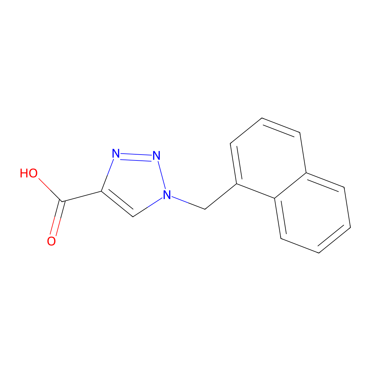 1-(Naphthalen-1-ylmethyl)-1H-1,2,3-triazole-4-carboxylic acid molecular structure, CAS 1111881-86-7