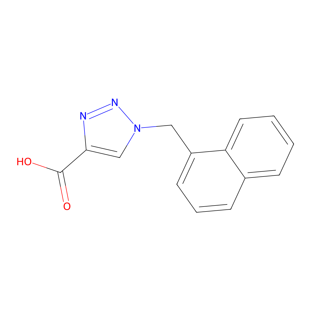 1-(Naphthalen-1-ylmethyl)-1H-1,2,3-triazole-4-carboxylic acid molecular structure, CAS 1111881-86-7
