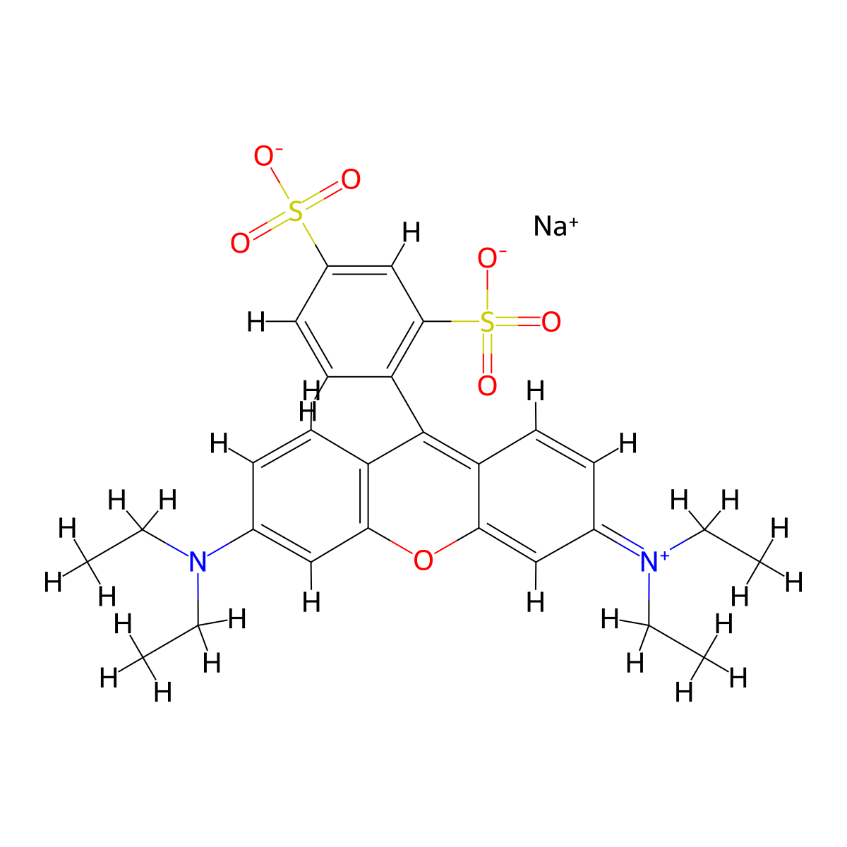 Acid Red 52 molecular structure, CAS 11119-62-3
