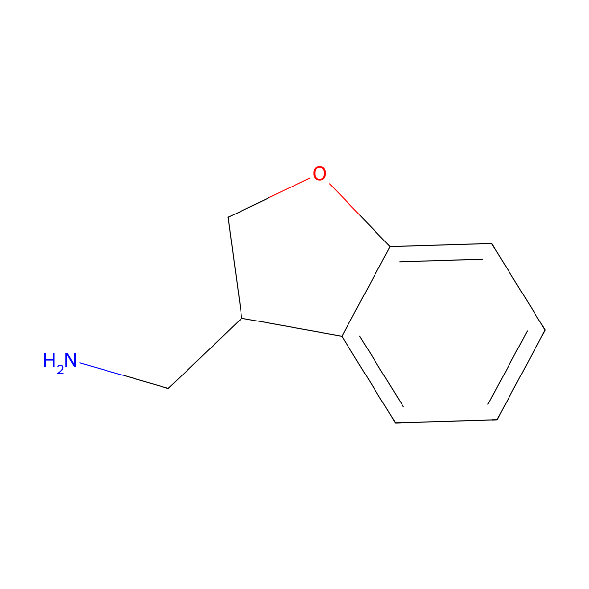 2,3-Dihydro-1-benzofuran-3-ylmethanamine molecular structure, CAS 111191-88-9