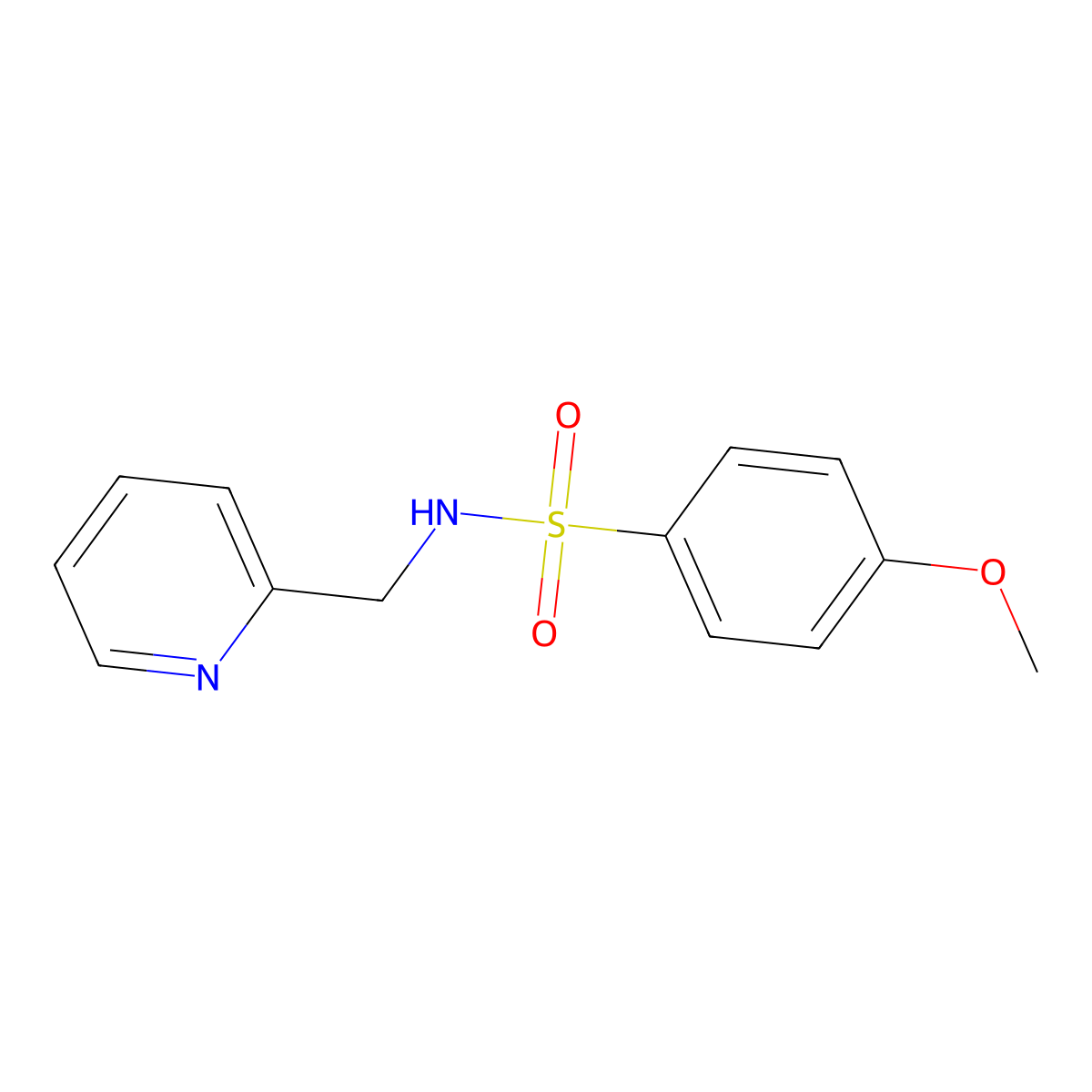 4-Methoxy-N-pyridin-2-ylmethyl-benzenesulfonamide molecular structure, CAS 111195-92-7