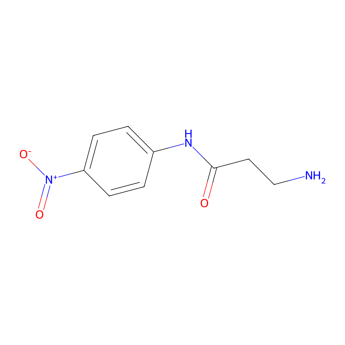 N-(p-nitrophenyl)-beta-alaninamide molecular structure, CAS 111196-14-6