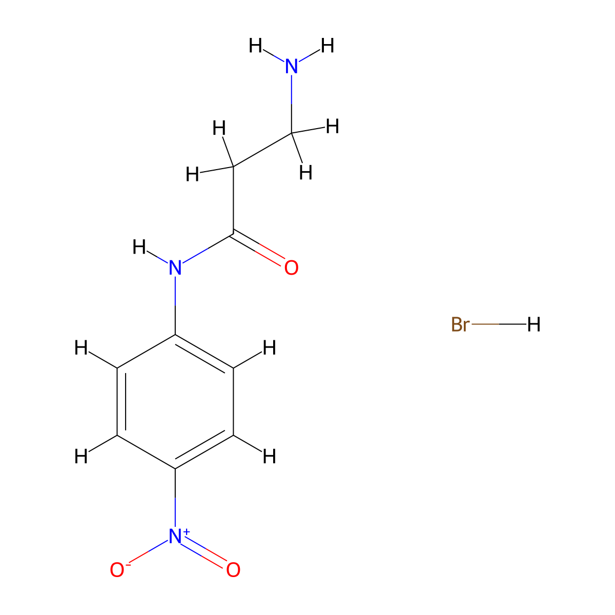 3-Amino-N-(4-nitrophenyl)propanamide hydrobromide molecular structure, CAS 111196-17-9