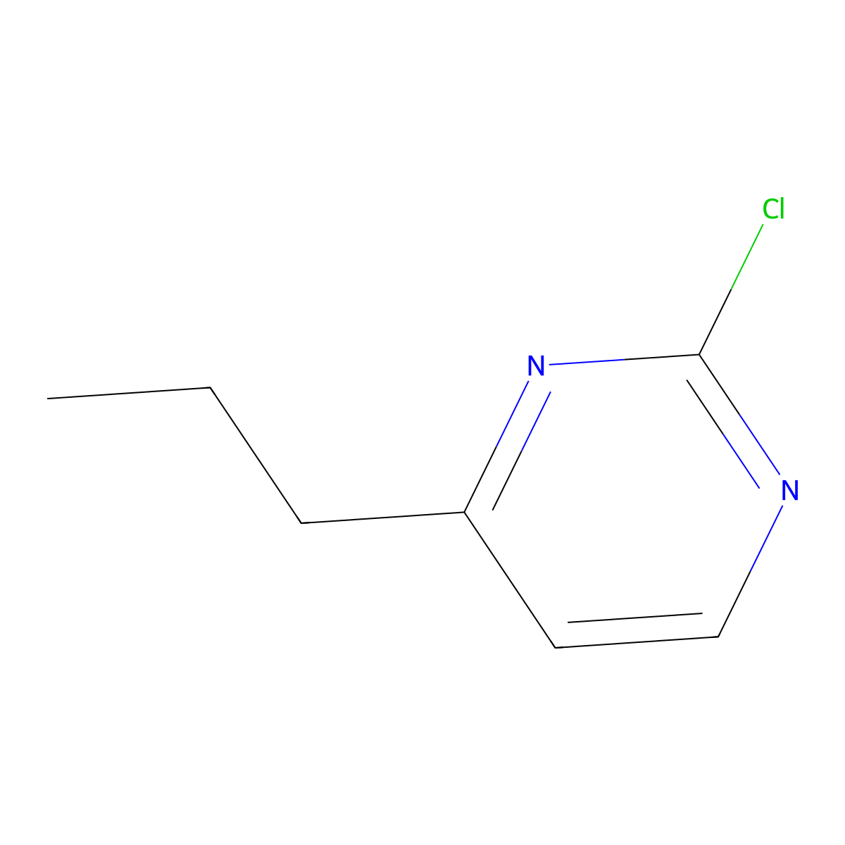 2-Chloro-4-propylpyrimidine molecular structure, CAS 111196-80-6