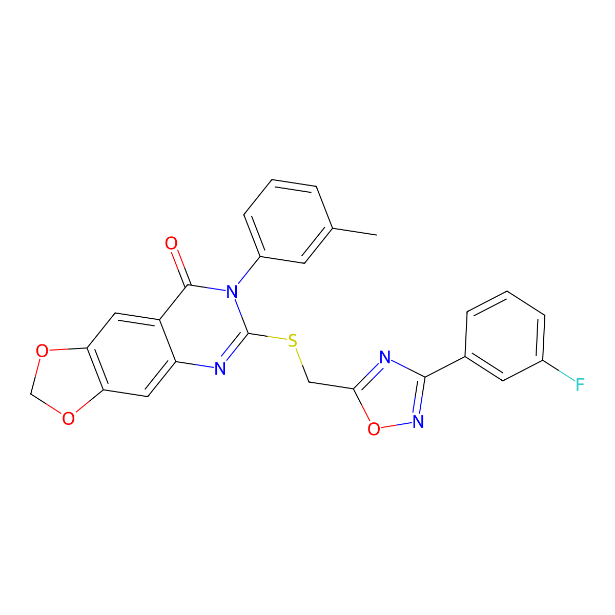 N-(3,4-difluorophenyl)-5-{[4-(pyrrolidin-1-ylcarbonyl)phenoxy]methyl}-1,3,4-thiadiazole-2-carboxamide molecular structure, CAS 1111975-68-8