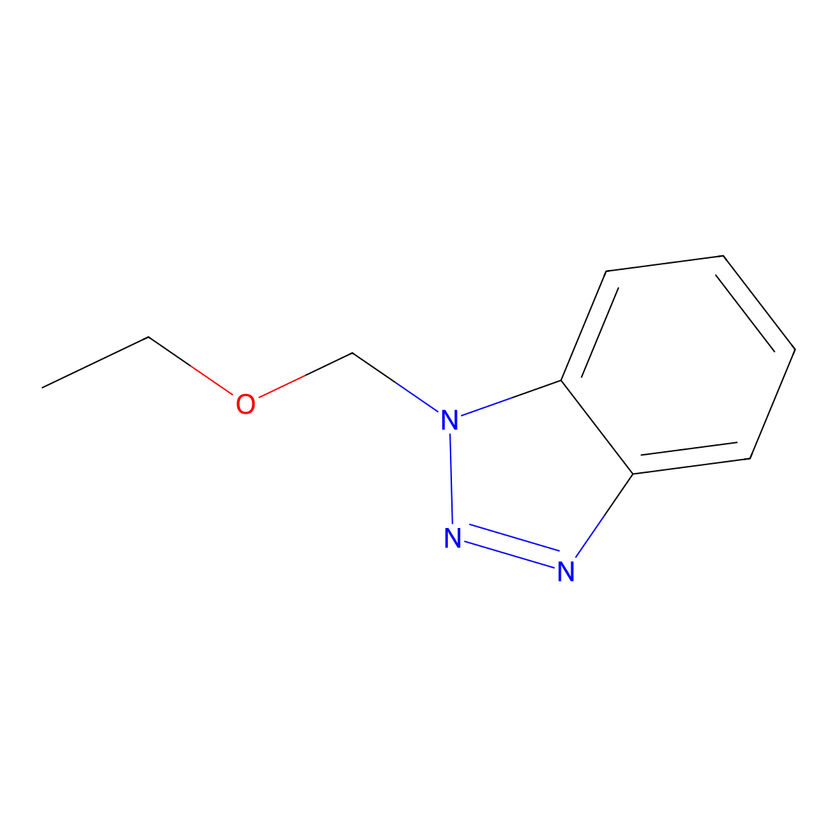 1-(Ethoxymethyl)-1h-1,2,3-benzotriazole molecular structure, CAS 111198-01-7