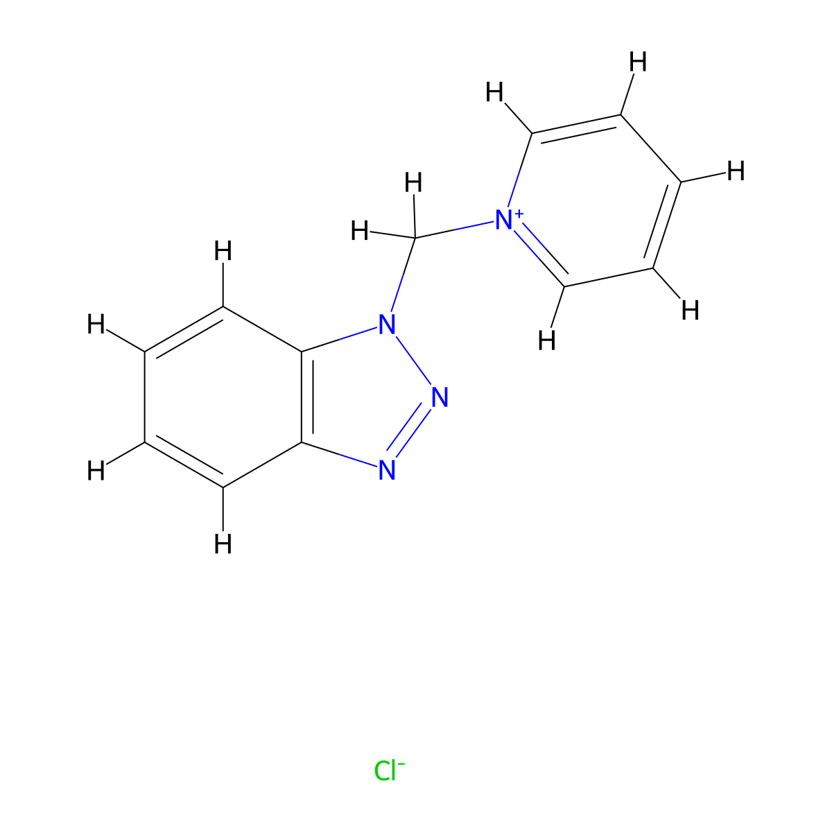 1-(1H-1,2,3-Benzotriazol-1-ylmethyl)pyridin-1-ium chloride molecular structure, CAS 111198-06-2