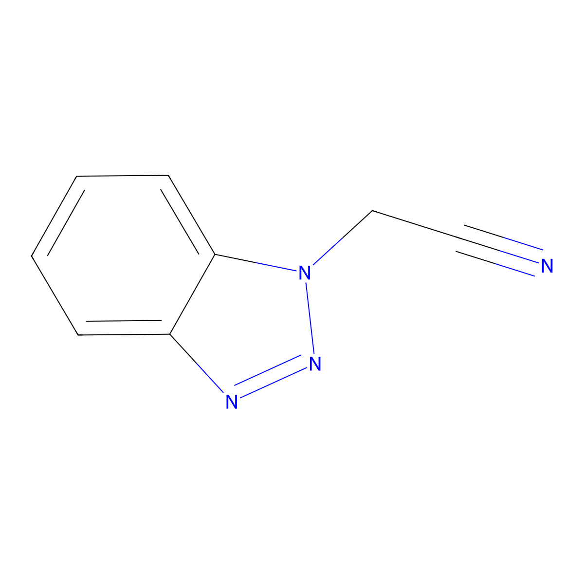 2-(1H-1,2,3-benzotriazol-1-yl)acetonitrile molecular structure, CAS 111198-08-4