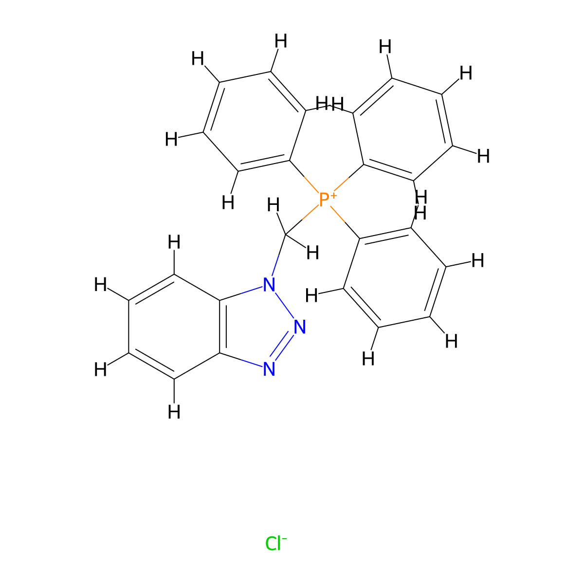 [(1H-Benzotriazol-1-yl)methyl]triphenylphosphonium Chloride molecular structure, CAS 111198-09-5