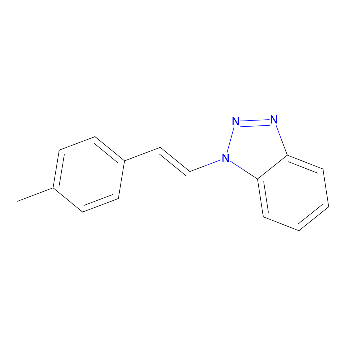 1-[(E)-2-(4-Methylphenyl)ethenyl]-1H-1,2,3-benzotriazole molecular structure, CAS 111198-27-7