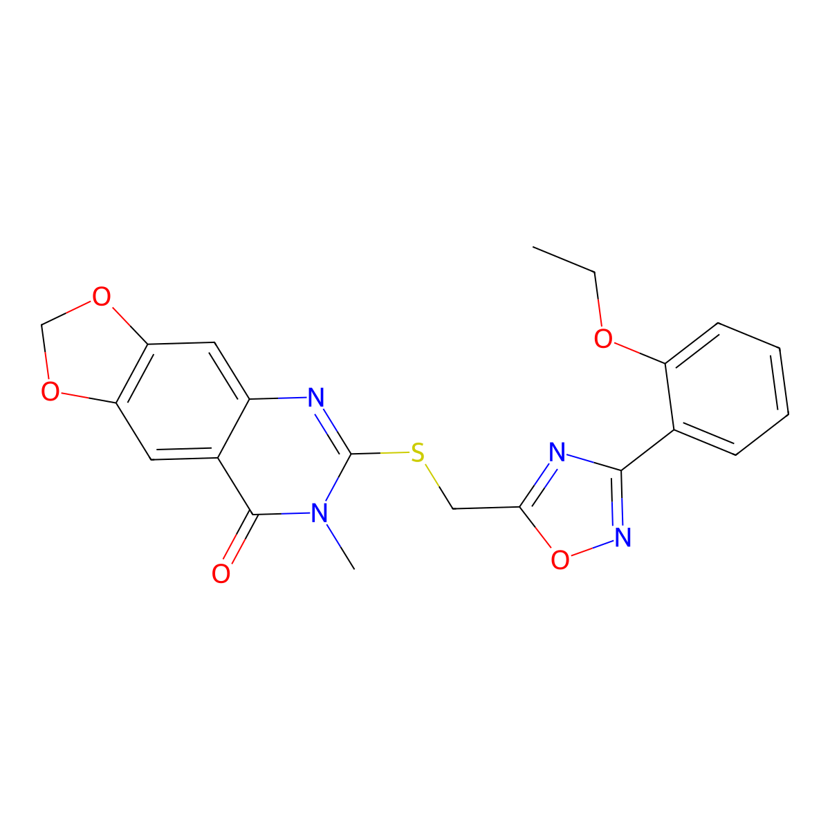 6-(((3-(2-ethoxyphenyl)-1,2,4-oxadiazol-5-yl)methyl)thio)-7-methyl-[1,3]dioxolo[4,5-g]quinazolin-8(7H)-one molecular structure, CAS 1111992-92-7