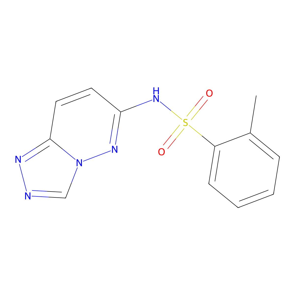 N-([1,2,4]triazolo[4,3-b]pyridazin-6-yl)-2-methylbenzenesulfonamide molecular structure, CAS 1111998-74-3