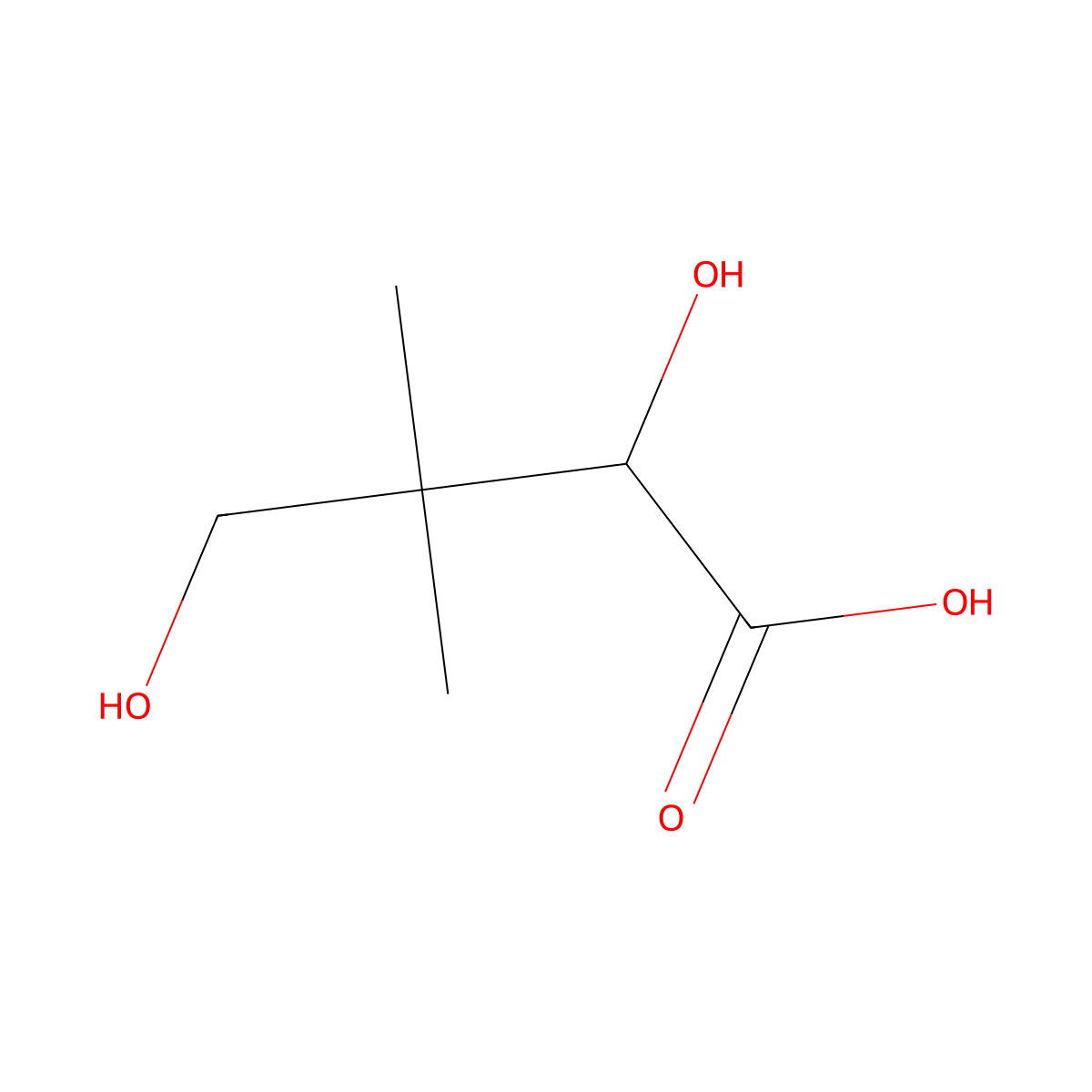 Pantoic Acid molecular structure, CAS 1112-33-0