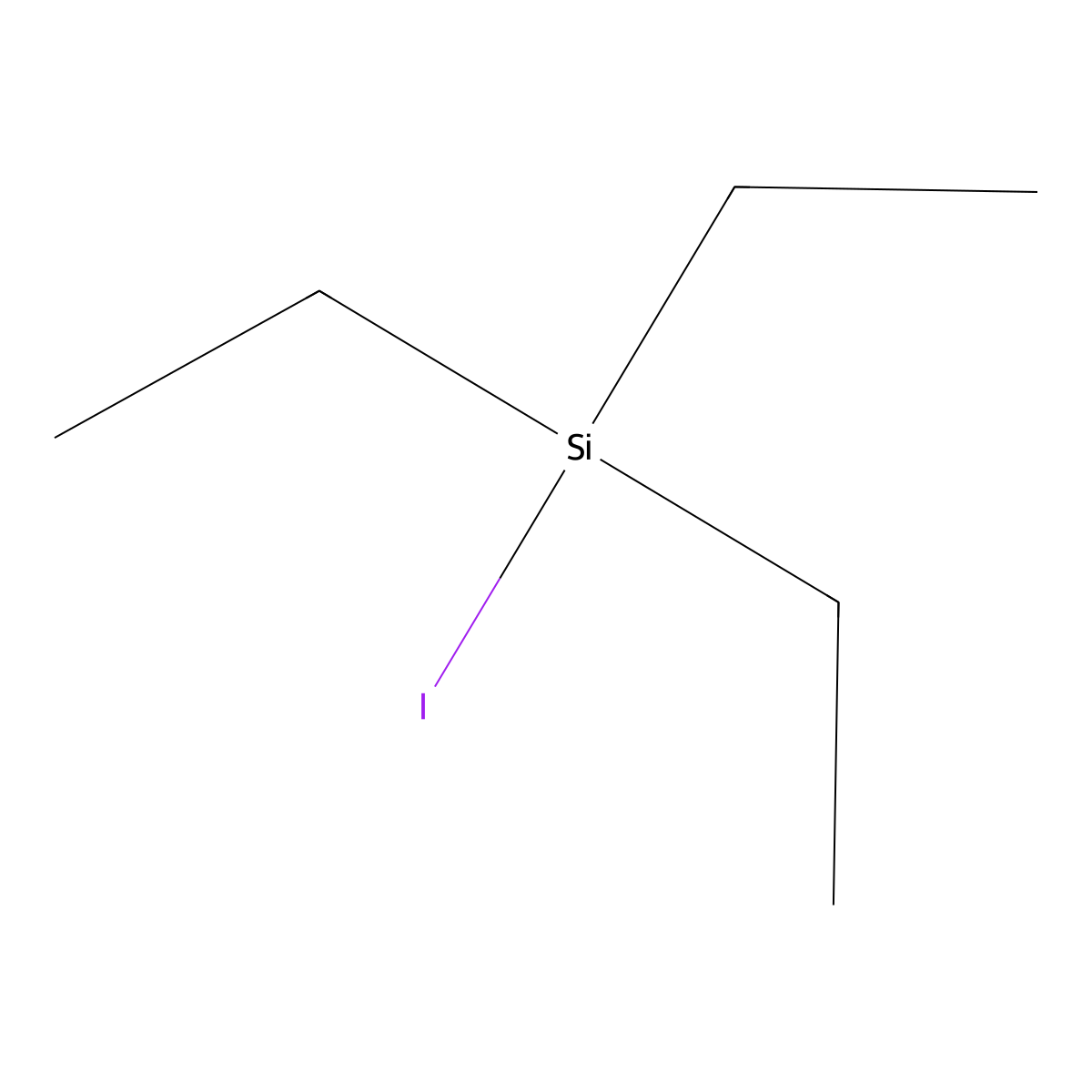 Triethyliodosilane molecular structure, CAS 1112-49-8