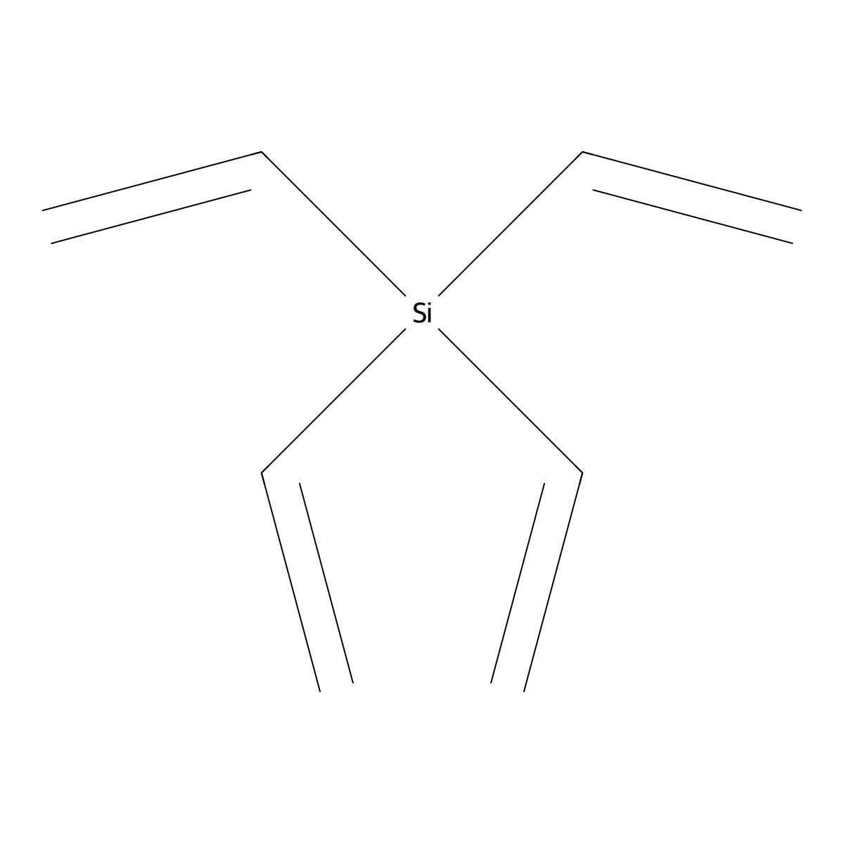 Tetravinylsilane molecular structure, CAS 1112-55-6