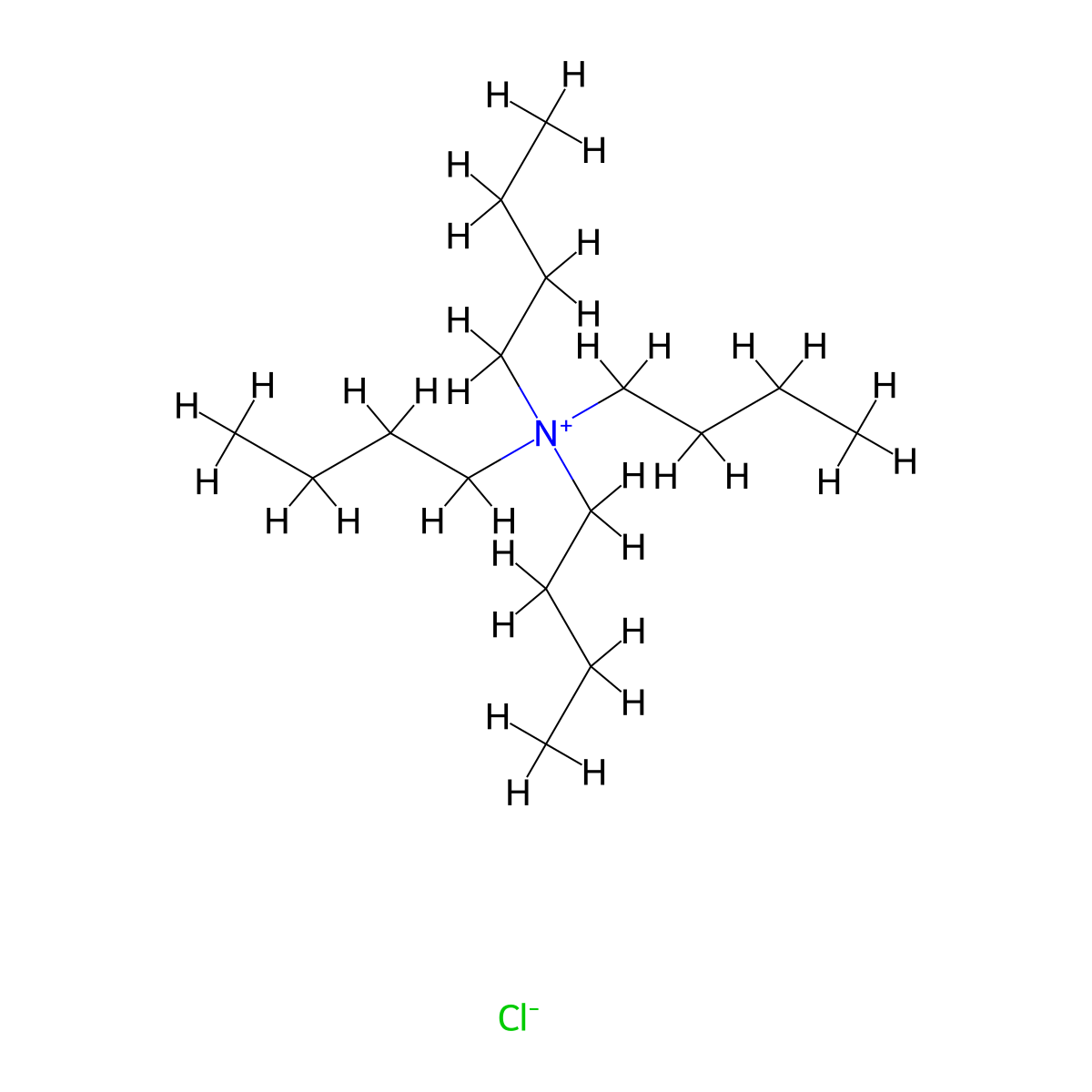 Tetrabutylammonium Chloride molecular structure, CAS 1112-67-0