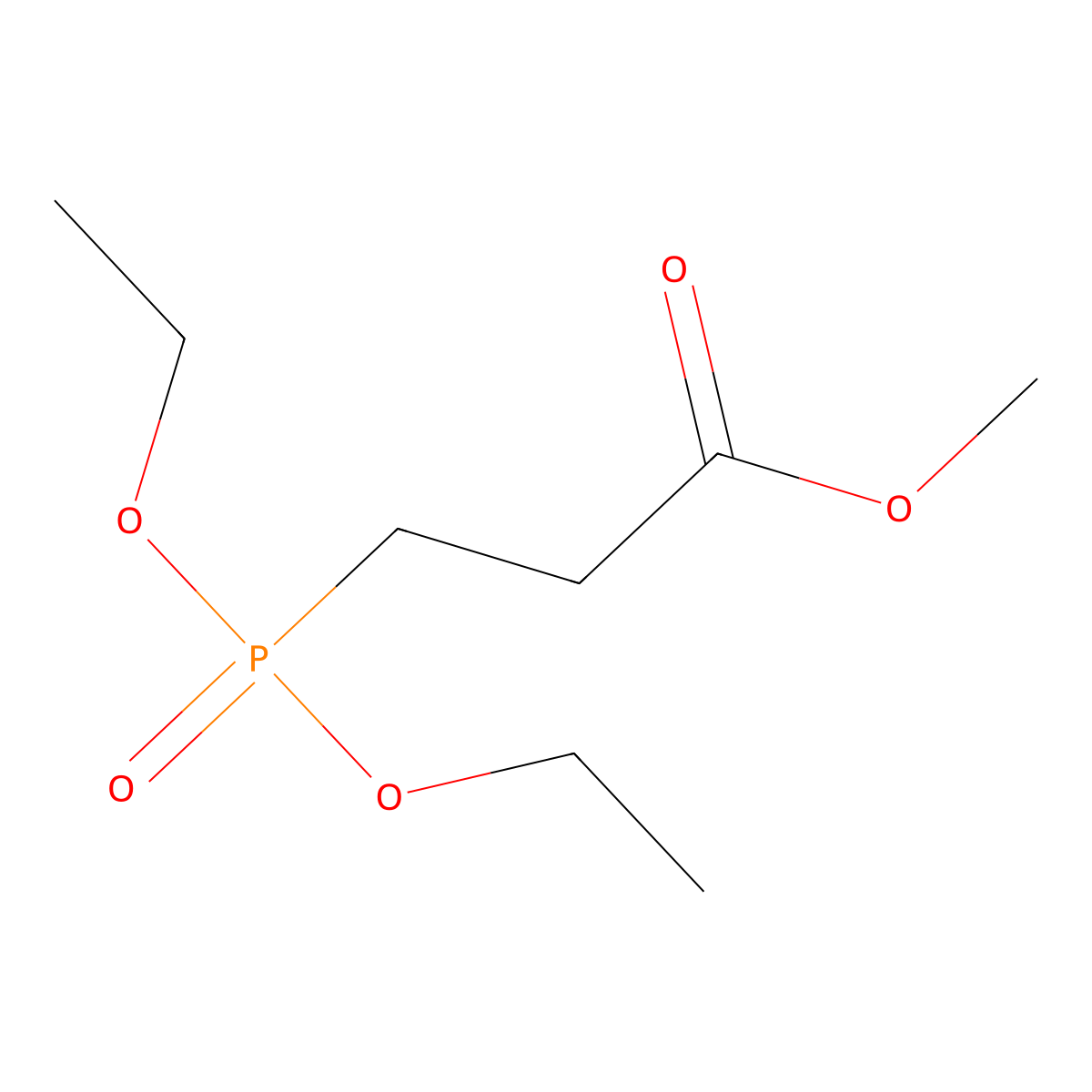Methyl 3-(diethoxyphosphoryl)propanoate molecular structure, CAS 1112-94-3