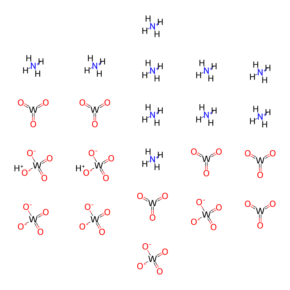 Ammoniumtungstate molecular structure, CAS 11120-25-5
