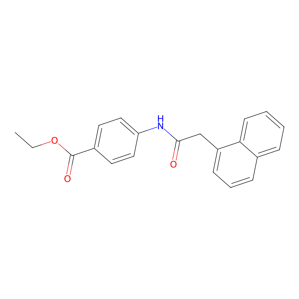 Ethyl 4-(2-naphthylacetylamino)benzoate molecular structure, CAS 111200-09-0