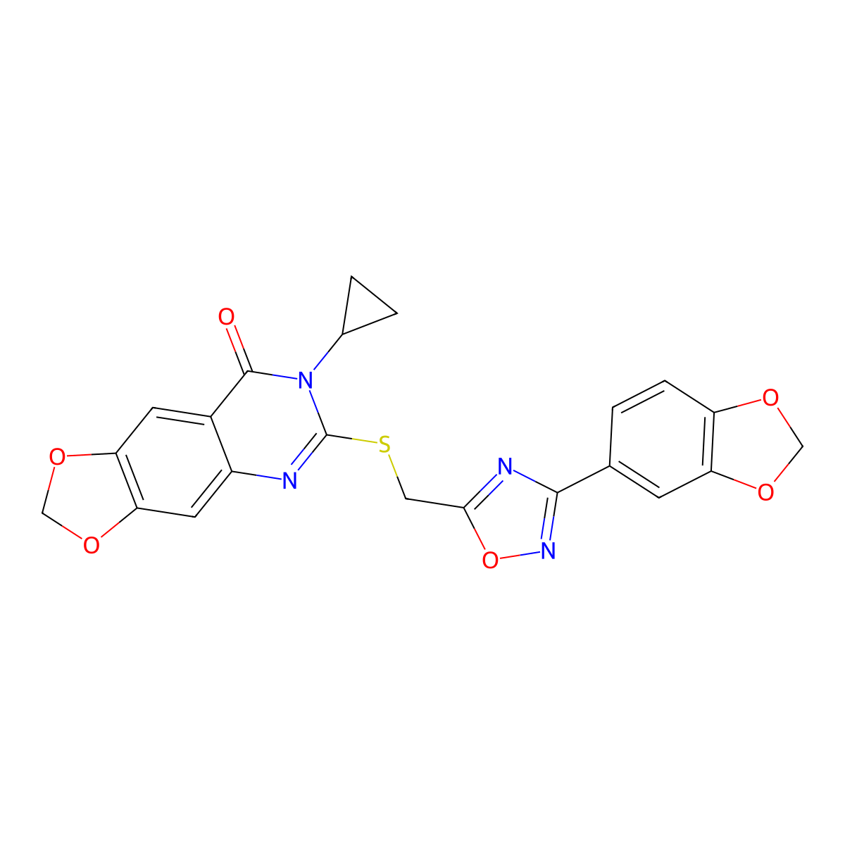 N-{2-[3-(3,4-difluorophenyl)-1,2,4-oxadiazol-5-yl]-3-thienyl}-2-(4-fluorophenyl)acetamide molecular structure, CAS 1112014-43-3
