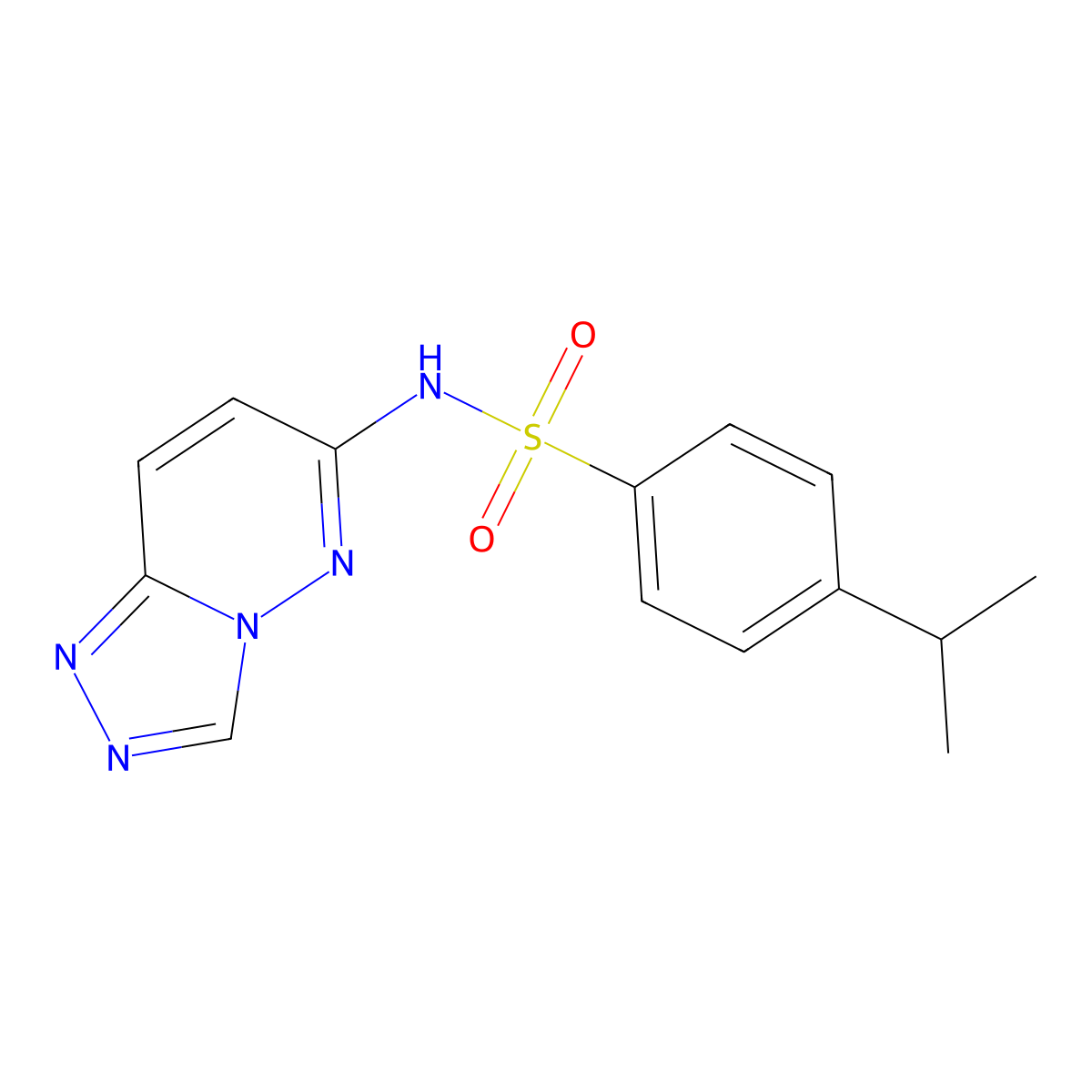 4-isopropyl-N-[1,2,4]triazolo[4,3-b]pyridazin-6-ylbenzenesulfonamide molecular structure, CAS 1112017-60-3