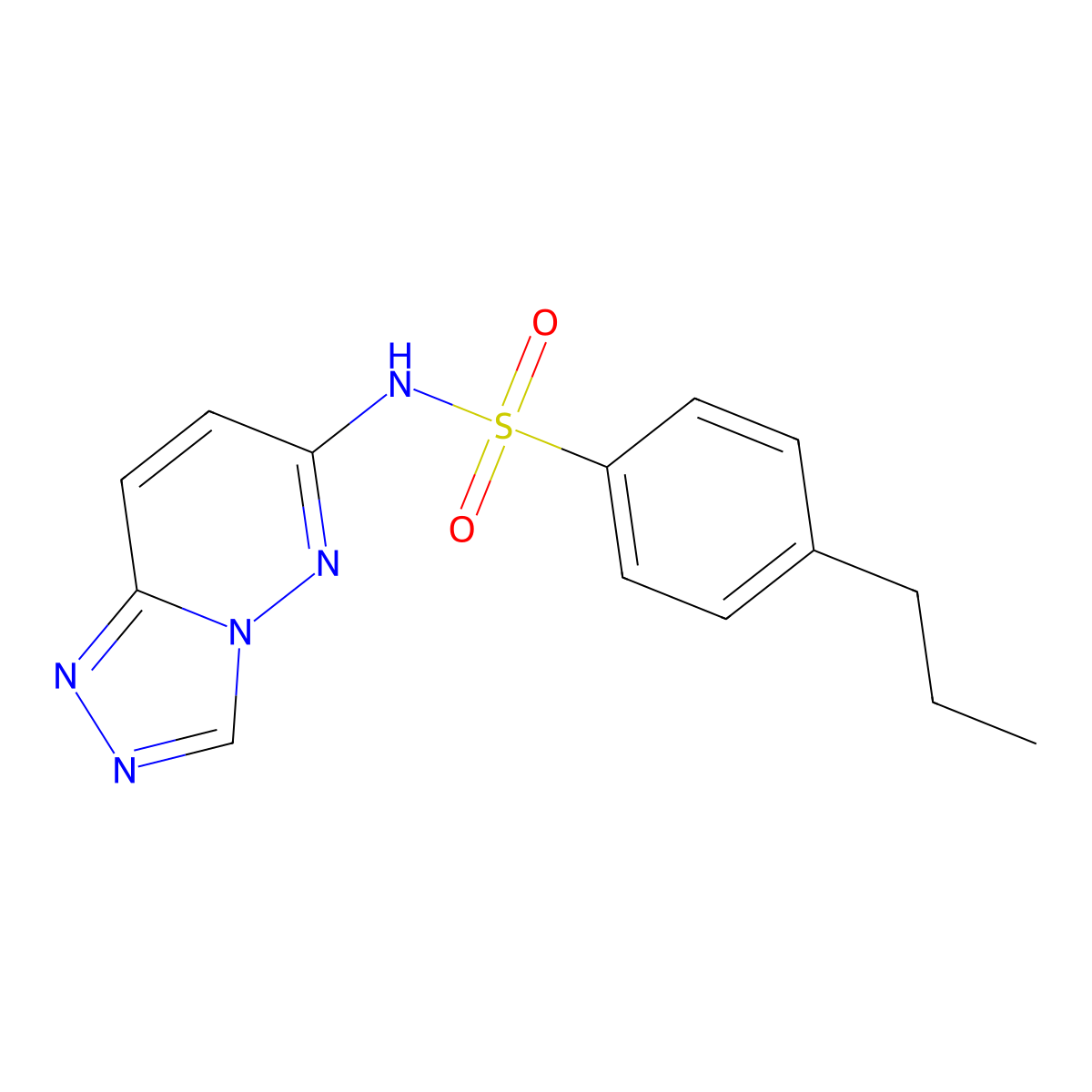 4-propyl-N-[1,2,4]triazolo[4,3-b]pyridazin-6-ylbenzenesulfonamide molecular structure, CAS 1112032-81-1