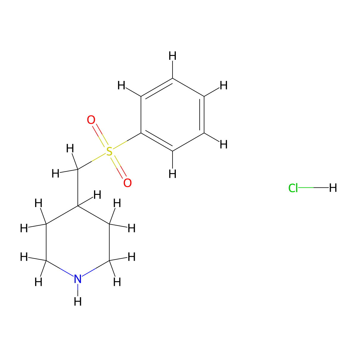 4-[(Benzenesulfonyl)methyl]piperidine hydrochloride molecular structure, CAS 1112052-89-7