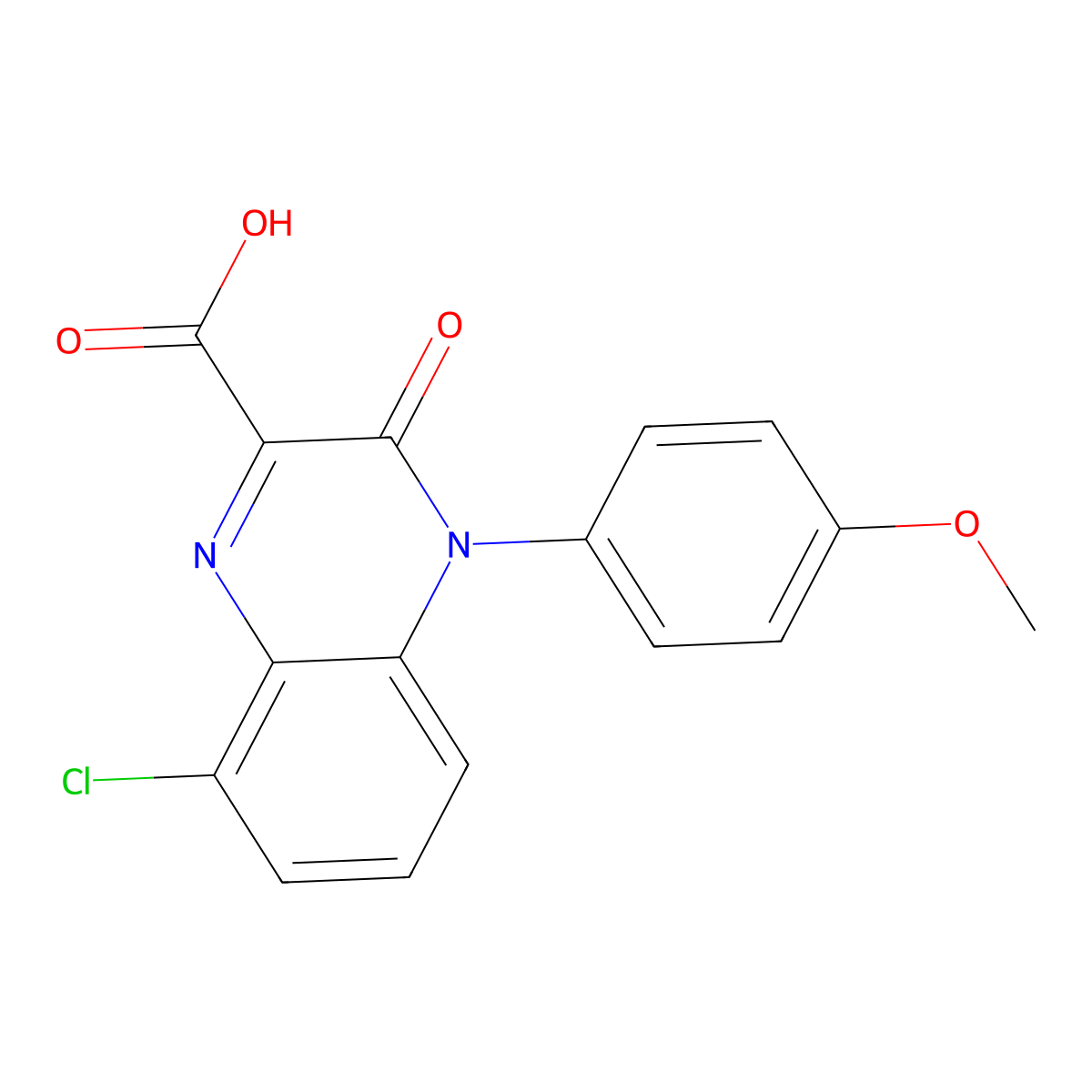 8-Chloro-4-(4-methoxyphenyl)-3-oxoquinoxaline-2-carboxylic acid molecular structure, CAS 1112127-95-3