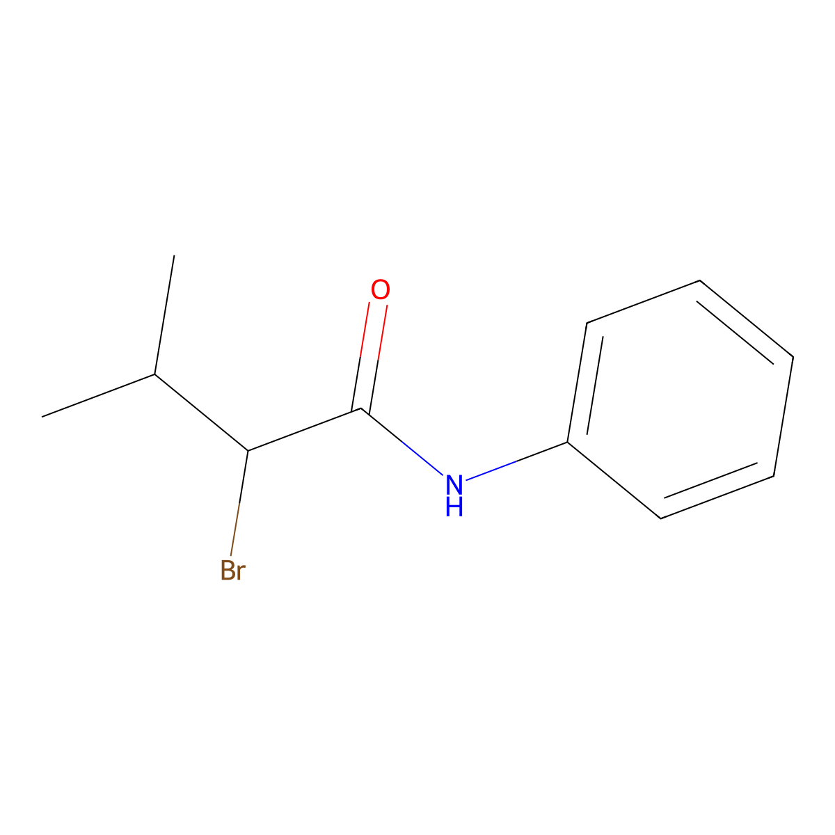2-bromo-3-methyl-N-phenylbutanamide molecular structure, CAS 111216-73-0