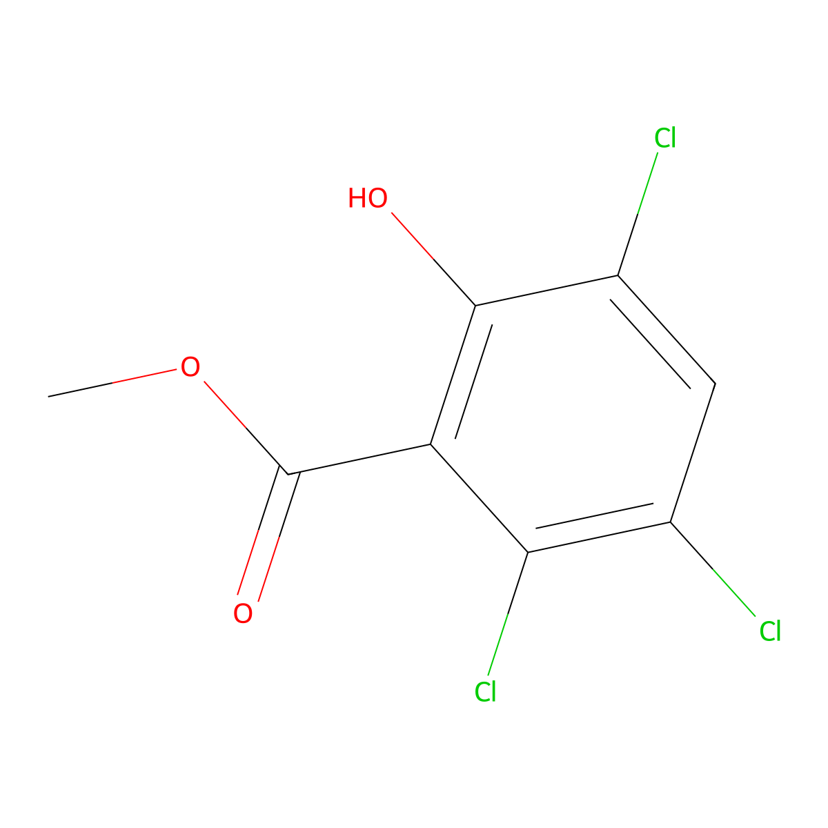Methyl 2,3,5-trichloro-6-hydroxybenzoate molecular structure, CAS 111217-18-6