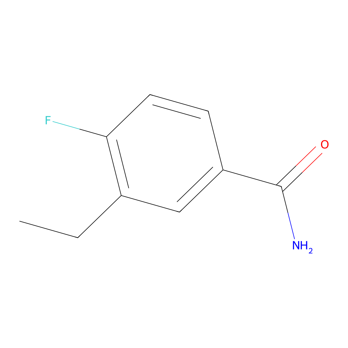 3-Ethyl-4-fluorobenzamide molecular structure, CAS 1112179-03-9
