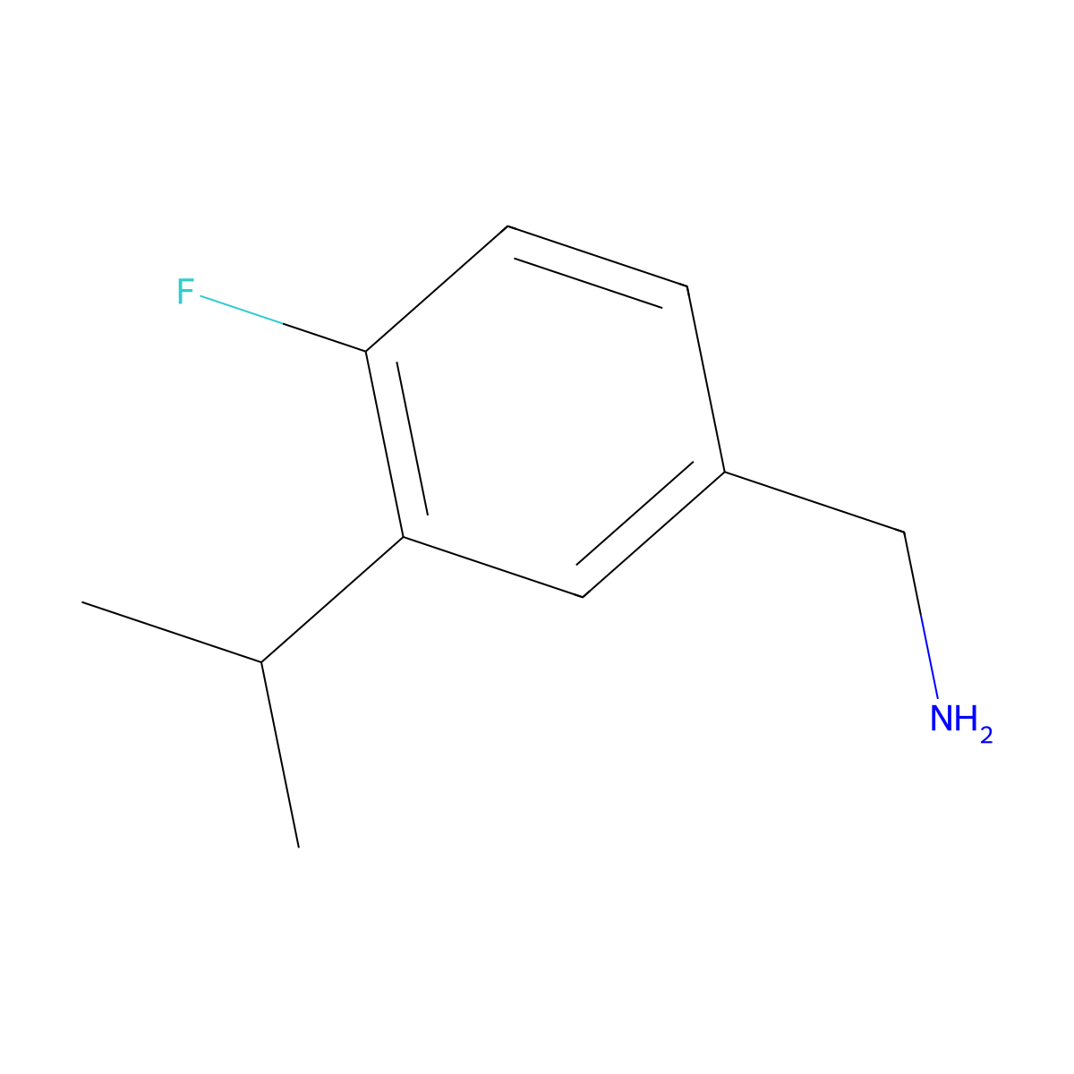 (4-Fluoro-3-isopropylphenyl)methanamine molecular structure, CAS 1112179-28-8
